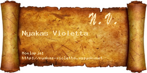 Nyakas Violetta névjegykártya
